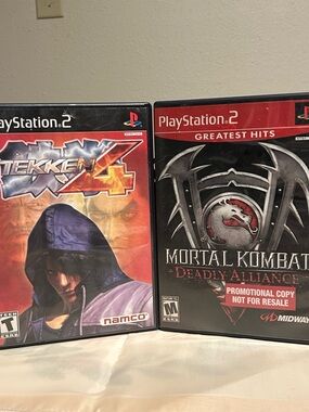 Tekken 4 & Mortal Kombat Deadly Alliance PlayStation 2 Complete w/ Manual & Disc